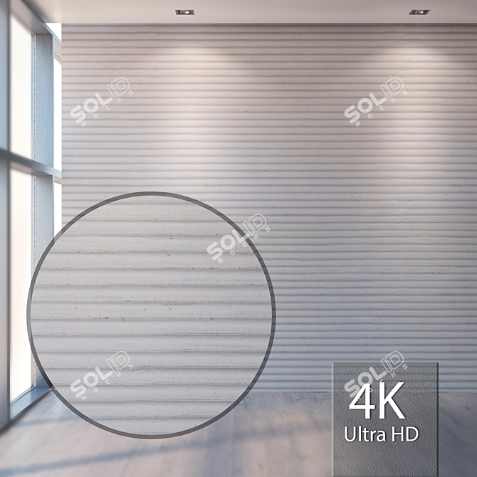 Fluted Wall Texture - High Resolution and Detail 3D model image 1