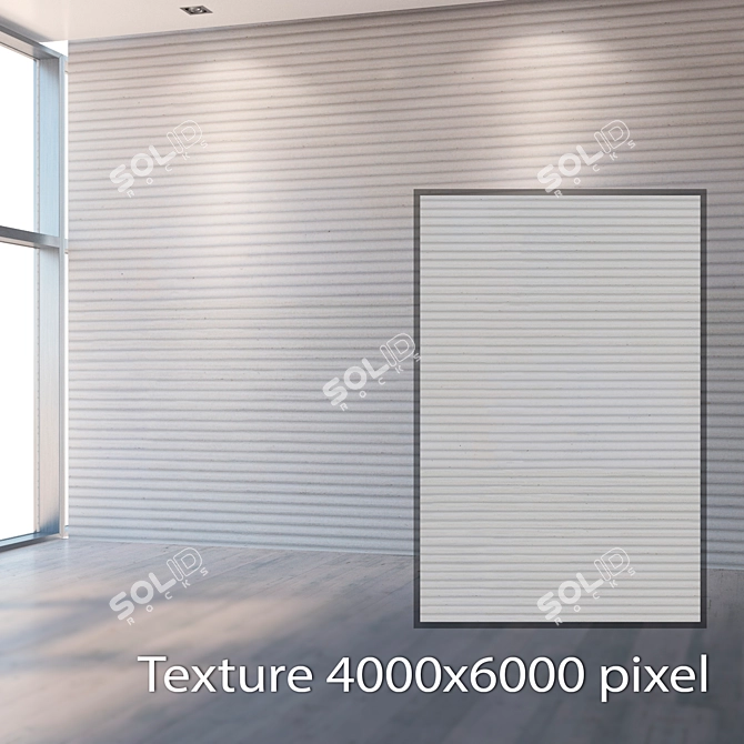 Fluted Wall Texture - High Resolution and Detail 3D model image 2