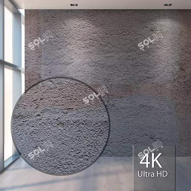Seamless Rough Plaster Textures 3D model image 1