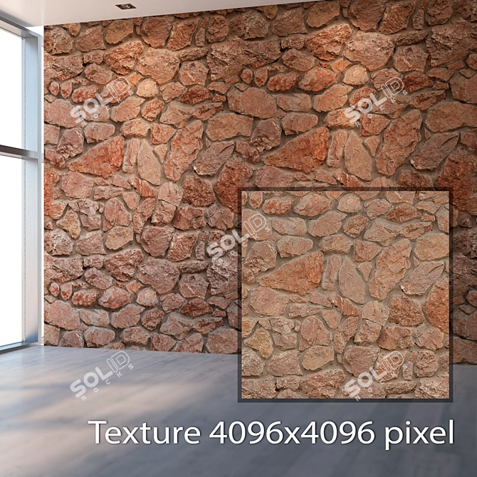 Seamless Natural Stone Texture 3D model image 2