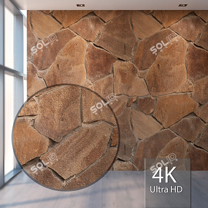 Seamless Natural Stone Texture 3D model image 1