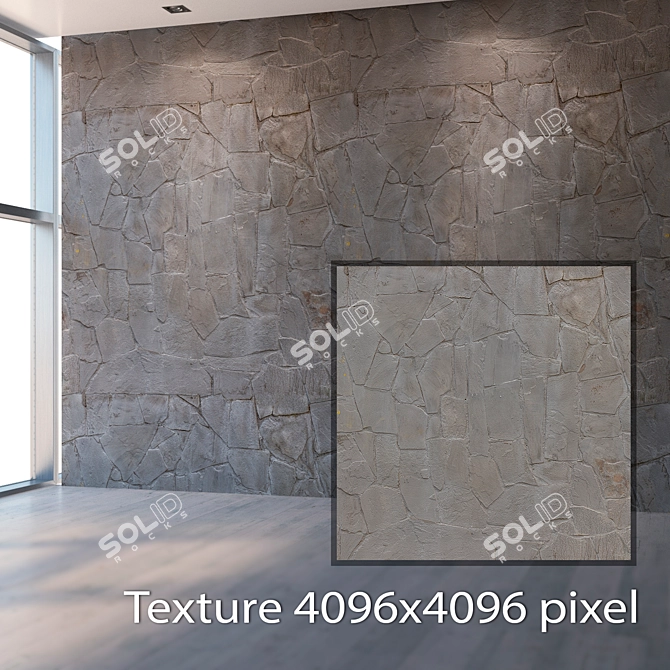 Seamless High-Resolution Stone Texture 3D model image 2