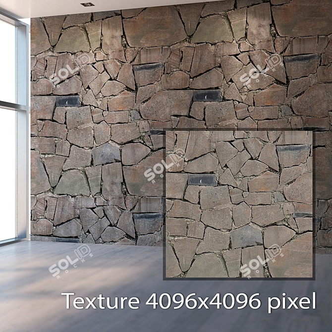 Seamless Stone Texture Set 3D model image 2