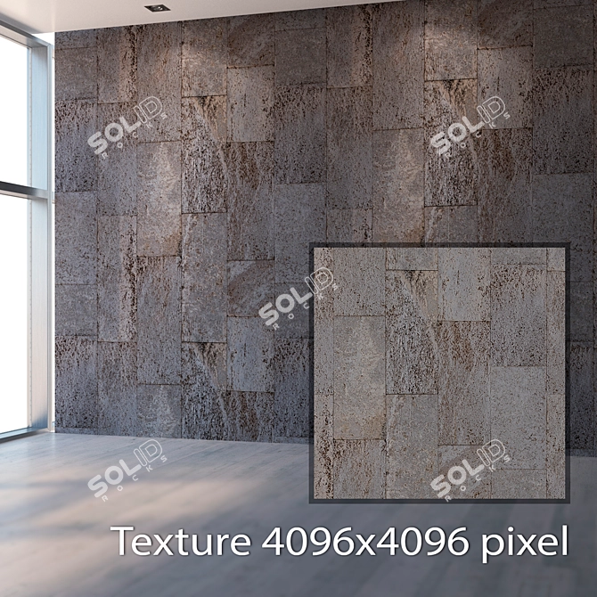 Title: Seamless Travertine Tile - High Resolution 3D model image 2