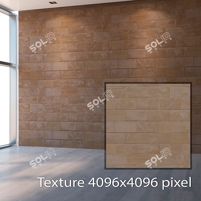 Seamless Stone Texture: High Resolution, Detailed 3D model image 2