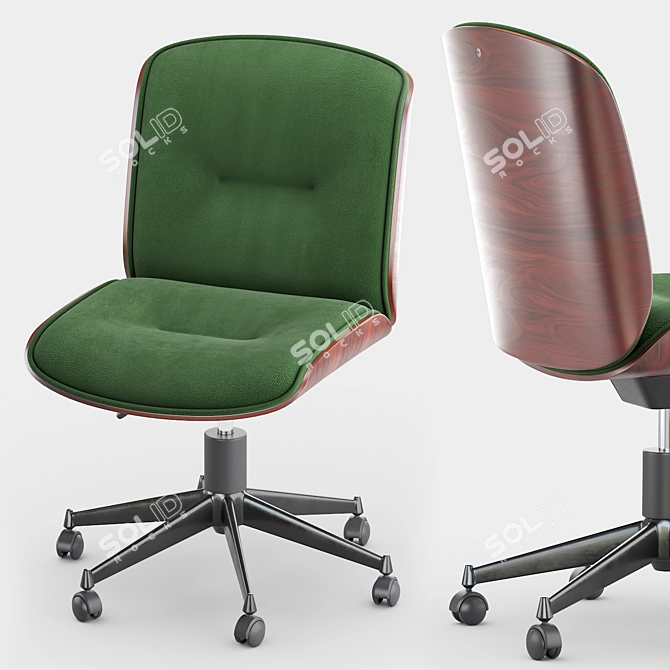 Mid-Century Swivel Chairs by Ico Parisi 3D model image 2