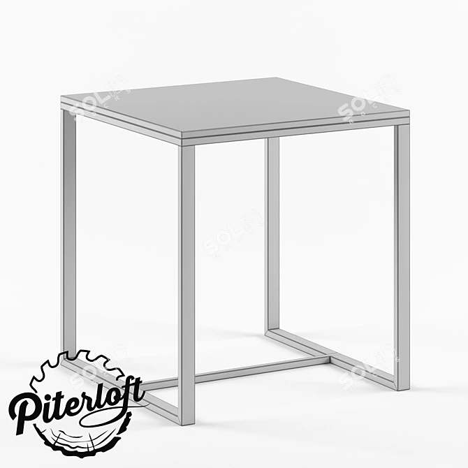 Industrial Chic Loft Table "Ginsberg 3D model image 2