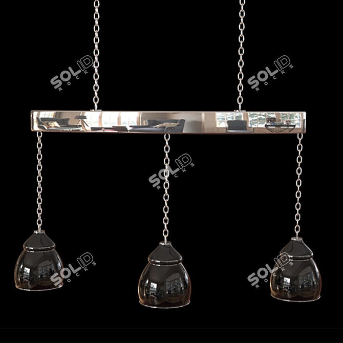 Sleek Modern Ceiling Lights 3D model image 1