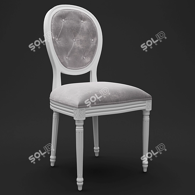 Title: French Style Dining Chair 3D model image 1