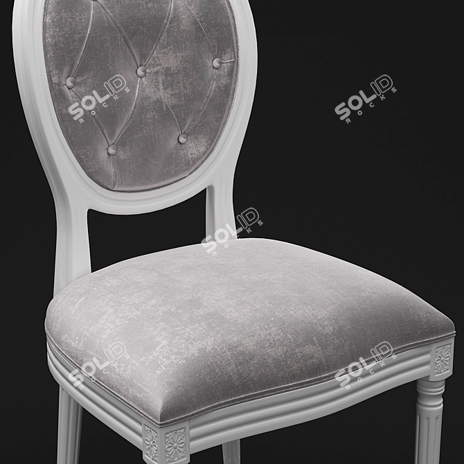 Title: French Style Dining Chair 3D model image 2