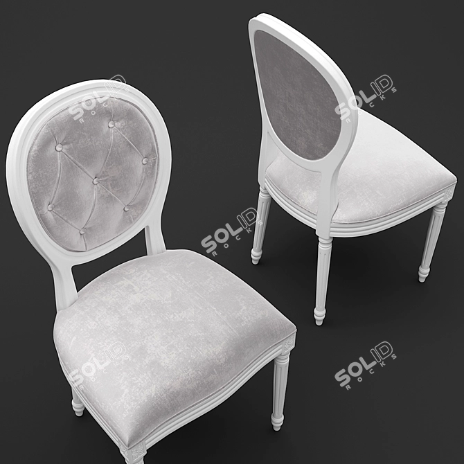 Title: French Style Dining Chair 3D model image 3