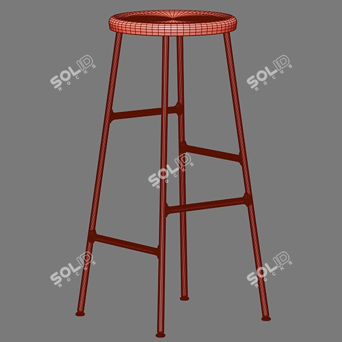 Sleek Cornet Stool 3D model image 3