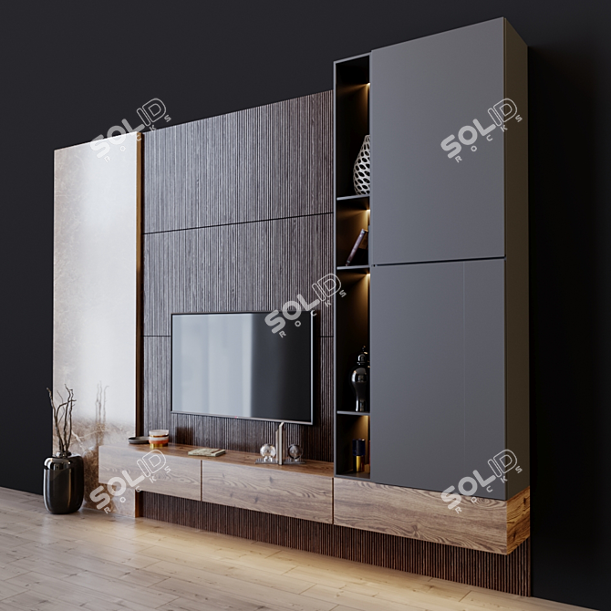 Title: 49" High-Performance TV Set 3D model image 2