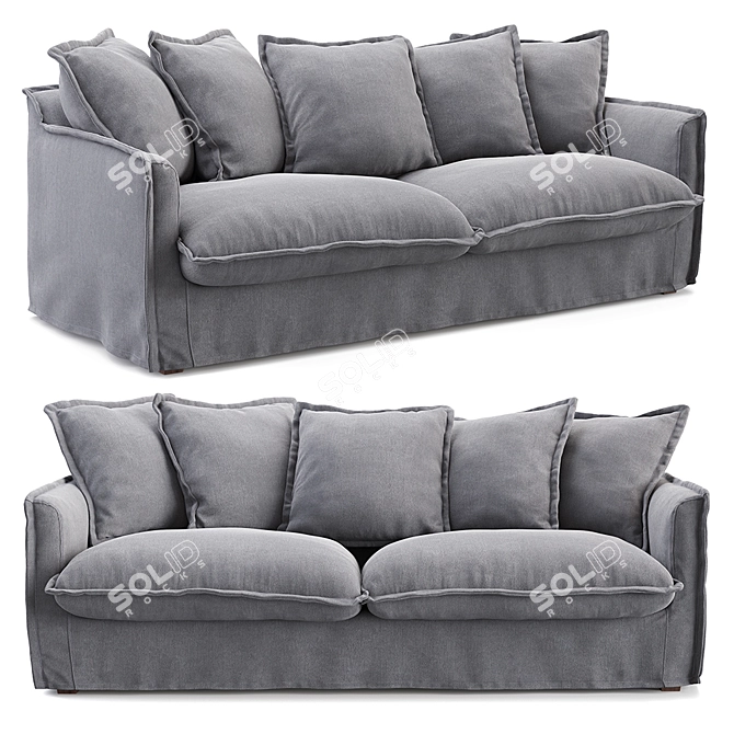 Charcoal Gray Livingston Sofa 3D model image 1