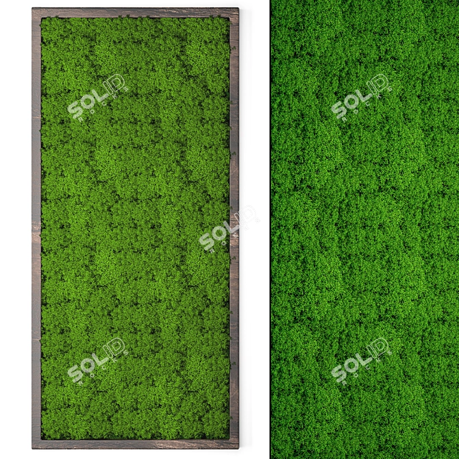 Evergreen Moss Wall Decor 3D model image 1