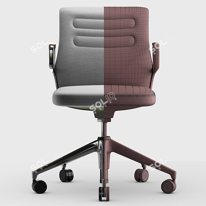 Vitra AC 5 Studio Chair in Gray 3D model image 3