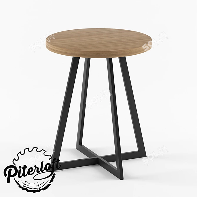 Industrial Loft Table "Calgary 3D model image 1