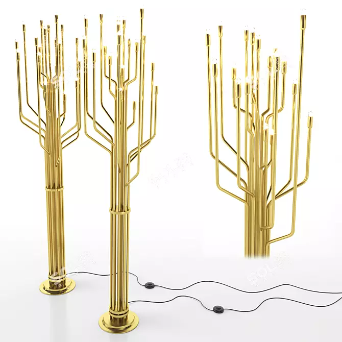Golden Jazz Janis Floorlamp 3D model image 1