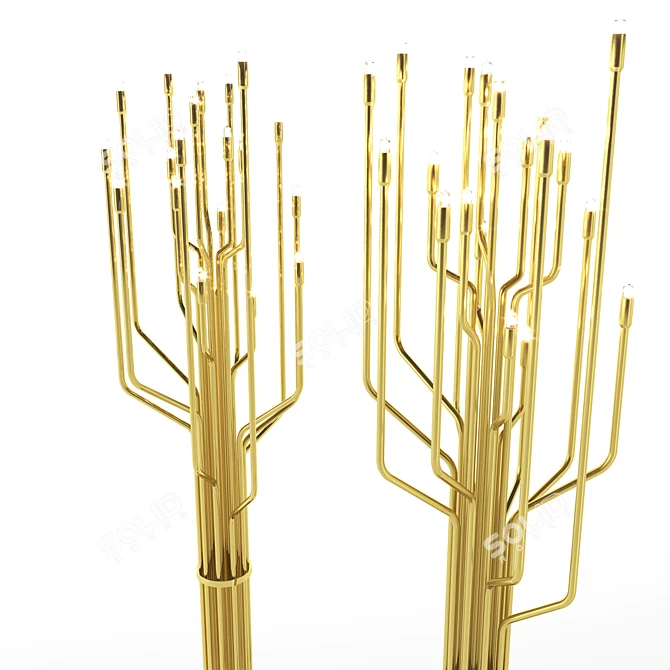 Golden Jazz Janis Floorlamp 3D model image 2