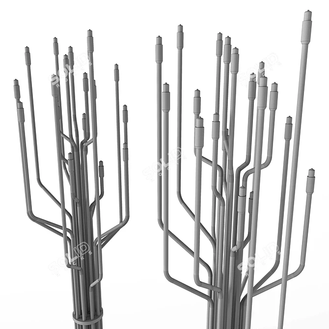 Golden Jazz Janis Floorlamp 3D model image 3