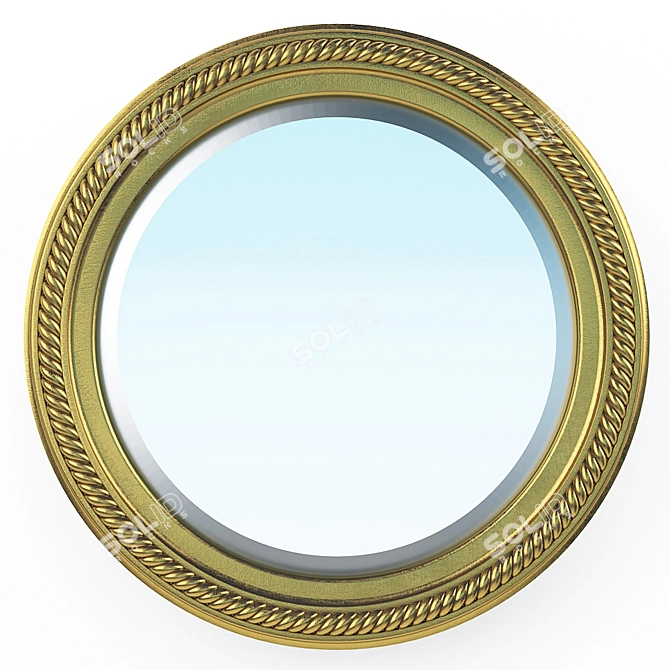 Gold Leaf Santa Fe Mirror 3D model image 1