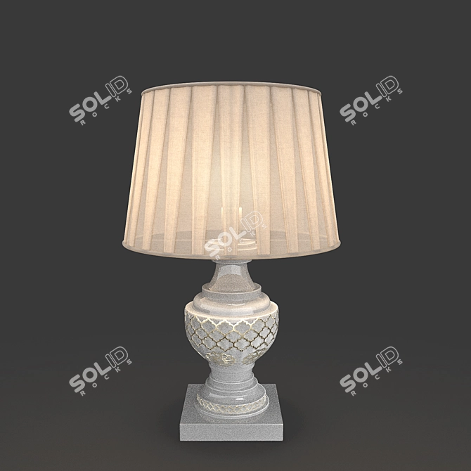 Elegant Bedside Lamp 3D model image 1