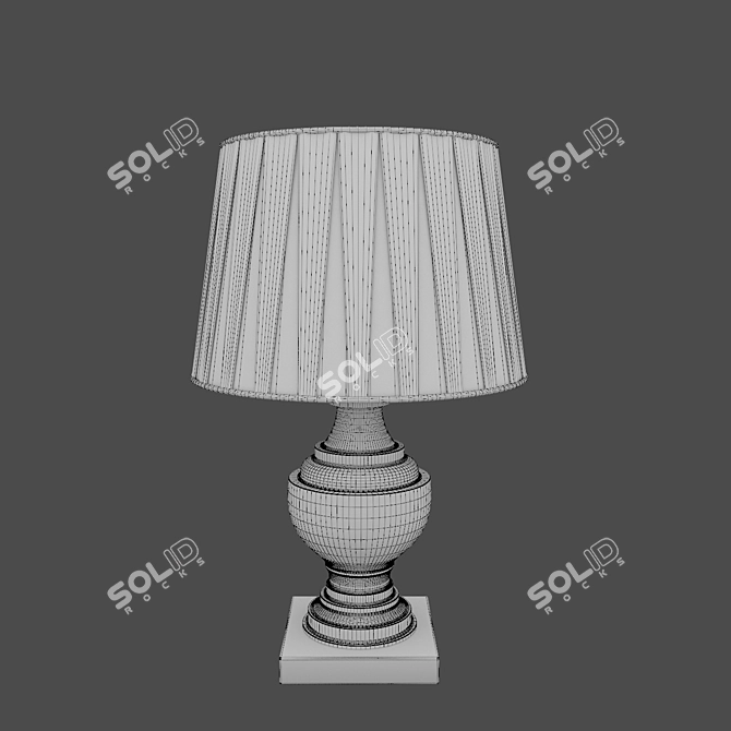 Elegant Bedside Lamp 3D model image 2