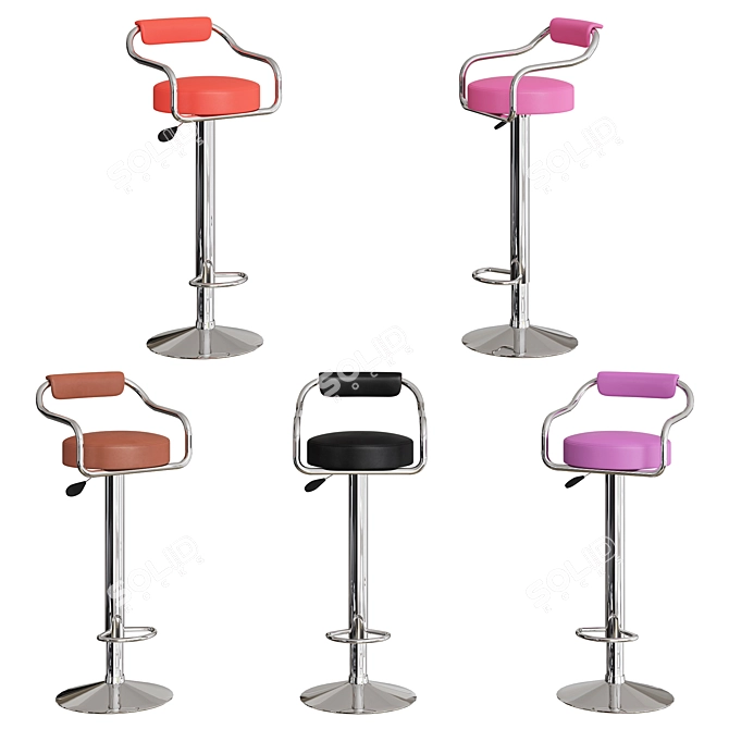 Guyou Modern Bar Chair 3D model image 1