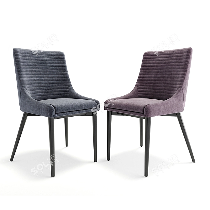 Blaisdell Strip Chair: Elegant and Comfortable 3D model image 2