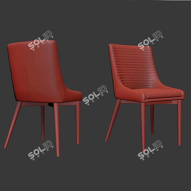 Blaisdell Strip Chair: Elegant and Comfortable 3D model image 3