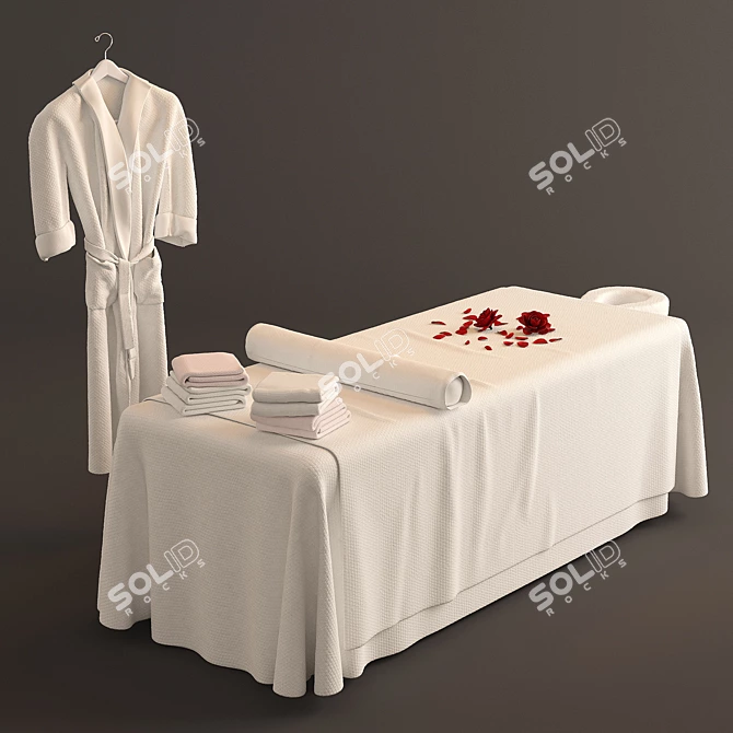 Lux Spa Bed Massage Table 3D model image 1