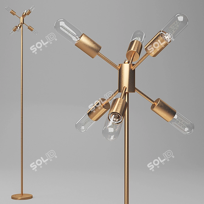 Sleek Spark Floor Lamp 3D model image 1