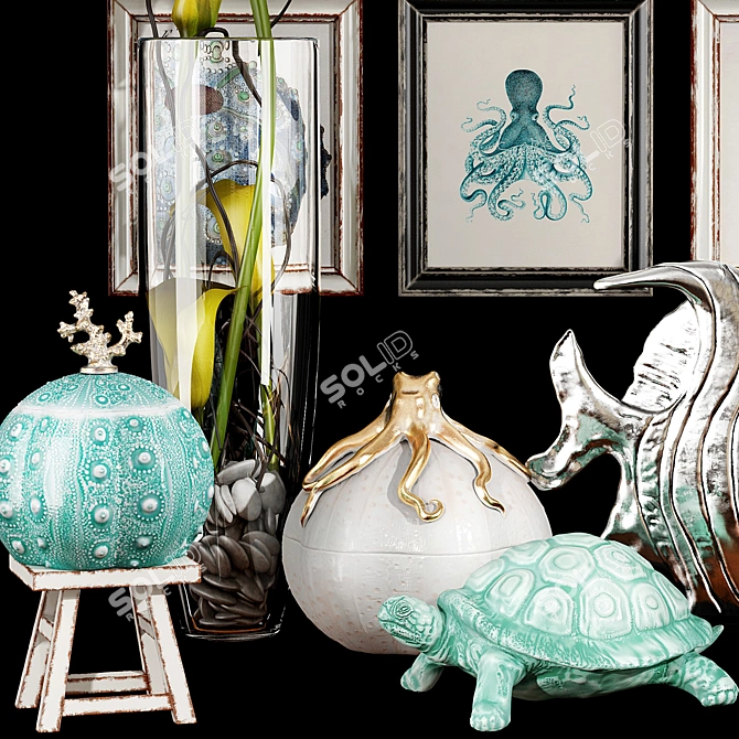 Elegant Decor Set 46 - V-Ray Render, High-Quality 3D Model 3D model image 2