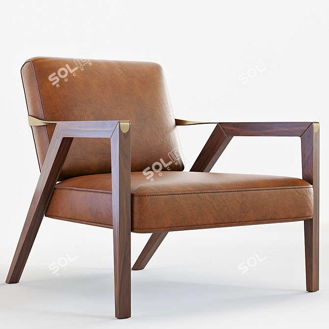 Luxury Aston Martin Armchair V221 3D model image 1