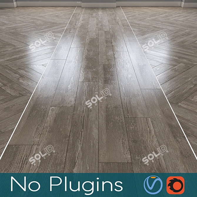 Elegant Floor 254: A Versatile Flooring Solution 3D model image 1