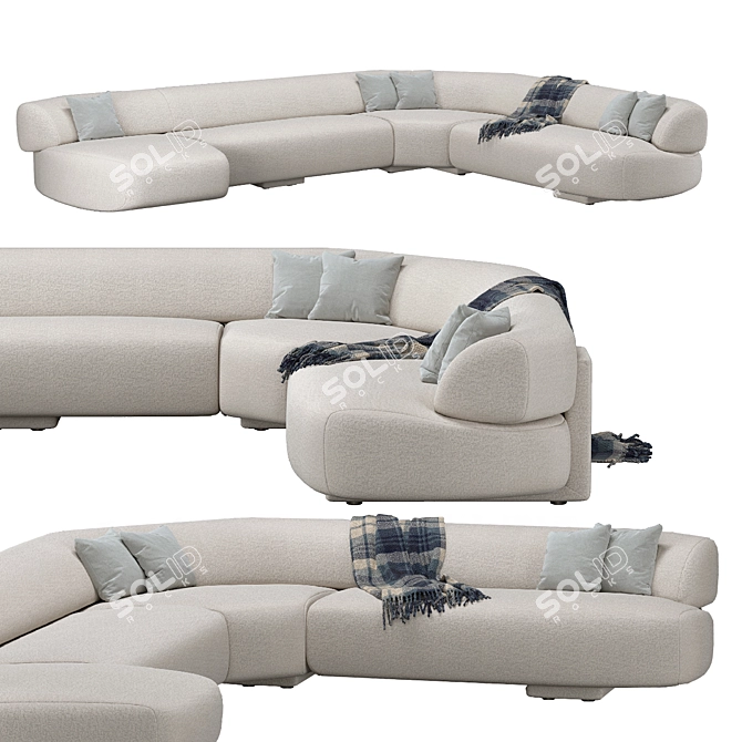 Sleek Moroso Gogan Sofa: Modern Comfort 3D model image 1