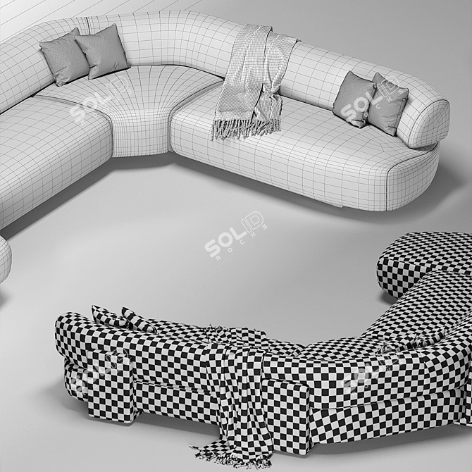 Sleek Moroso Gogan Sofa: Modern Comfort 3D model image 3