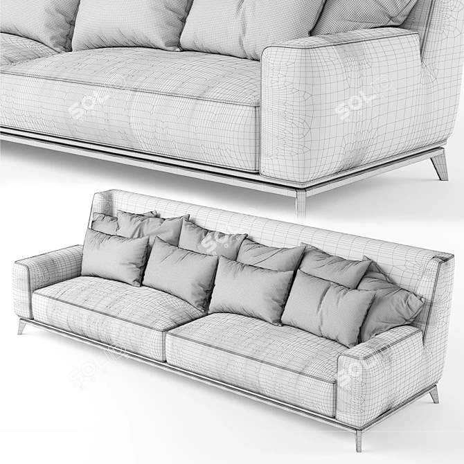 Sophisticated Vibieffe 430 Opera Sofa 3D model image 3