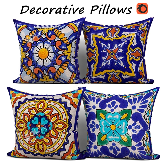 WholesaleSarong Decorative Pillows Set 3D model image 1