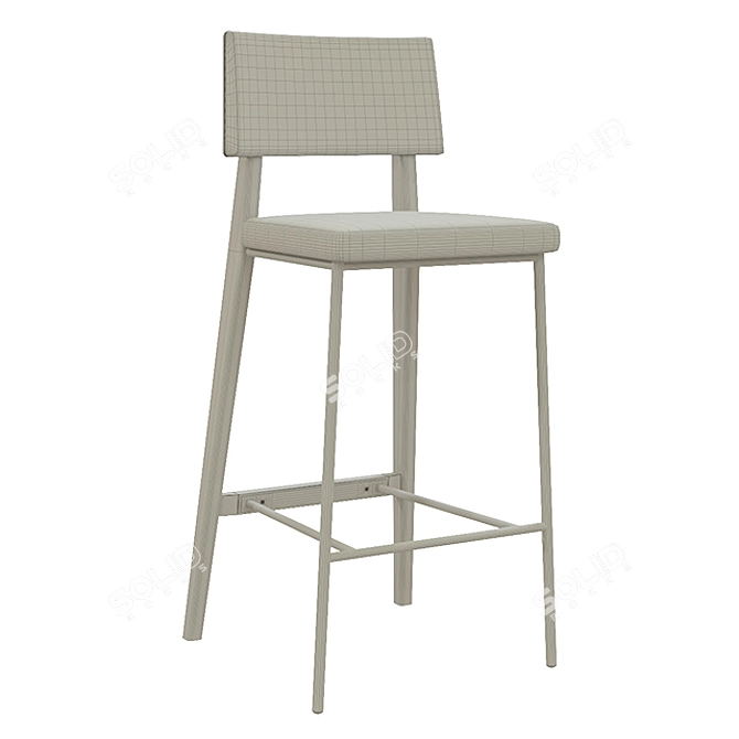 Oakland Modern Barstool 3D model image 3