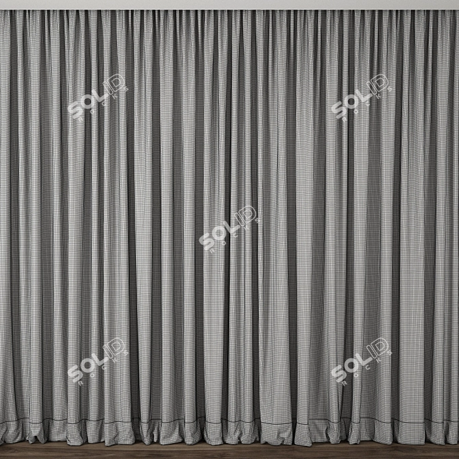 Exquisite Detailed Curtain Model 3D model image 2