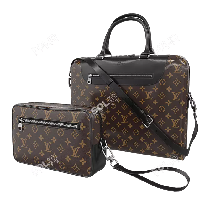 Luxury Louis Vuitton Bags: Style and Elegance 3D model image 1