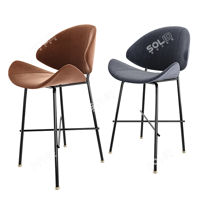 Sleek Cheri Bar Stool 3D model image 2