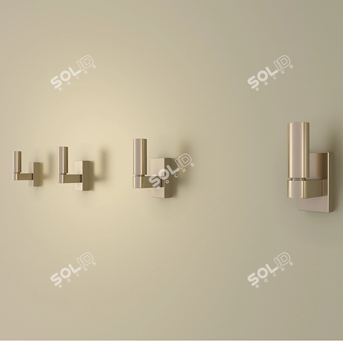 Hallway Furniture Set: Wardrobe, Shoe Rack, Mirror, Mattress, Coat Hanger 3D model image 6