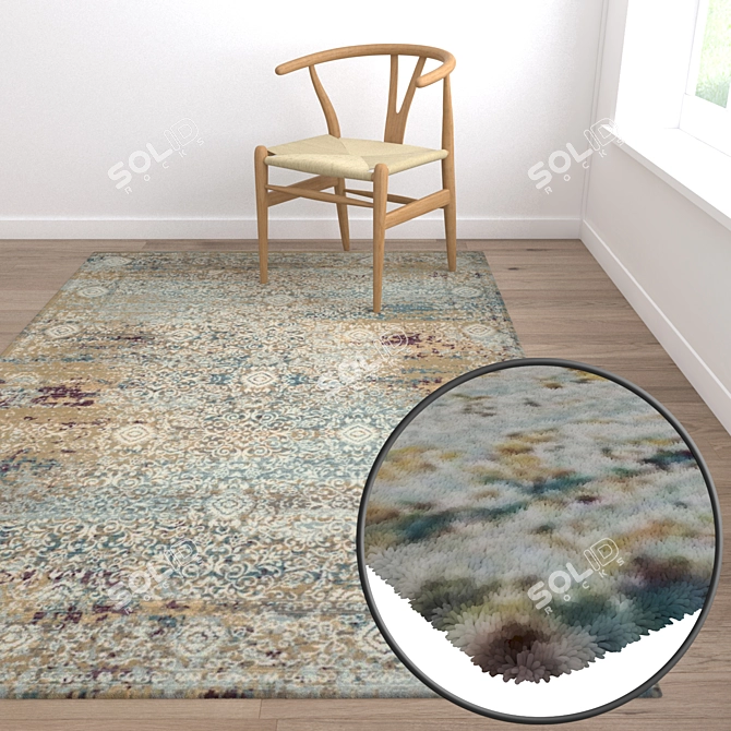 Luxury Carpet Set 3 | High-Quality Textures 3D model image 2