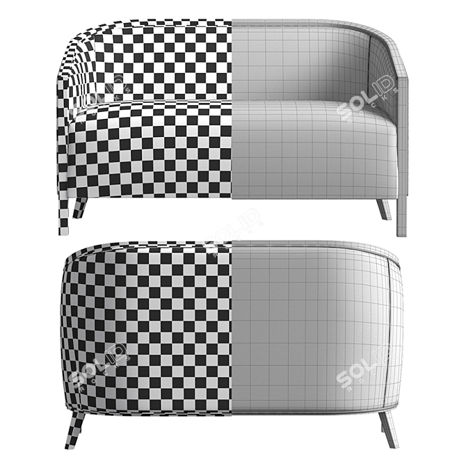Modern London Sofa - Stylish and Comfortable 3D model image 2