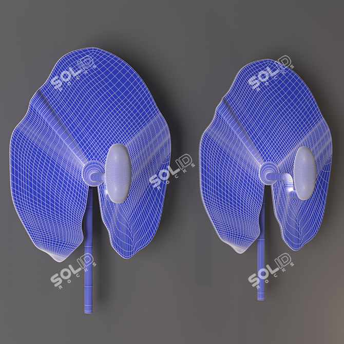 Anthurium Glass Vase 250mm 3D model image 2