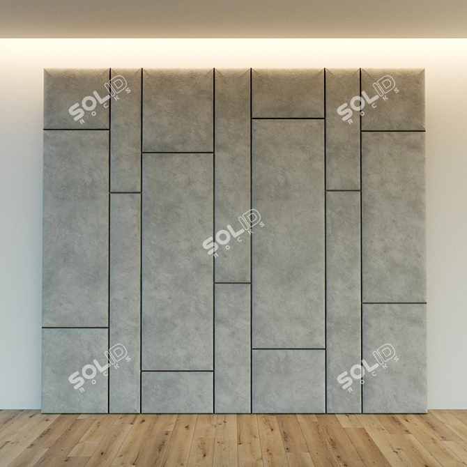 Soft Panel Decor Wall: Customizable, Lightweight 3D model image 2