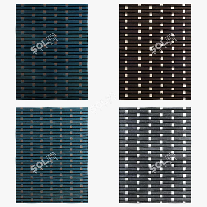 Purlin Tufted Rugs Collection 3D model image 2