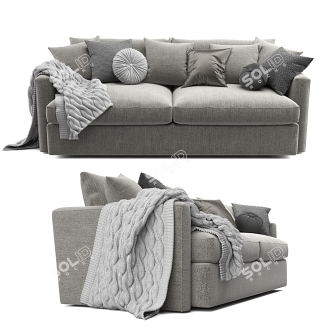 Lounge II 93" Sofa - Elegant Comfort 3D model image 1